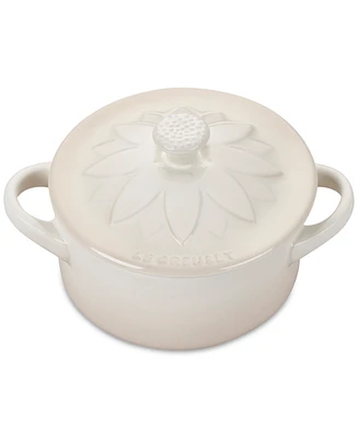 Le Creuset Stoneware 8 oz. Flower Mini Cocotte with Lid