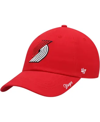 Women's '47 Red Portland Trail Blazers Miata Clean Up Logo Adjustable Hat