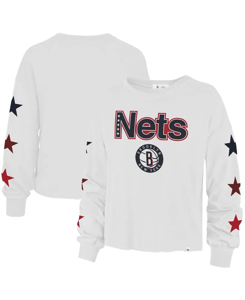 Women's '47 Brand White Brooklyn Nets 2021/22 City Edition Call Up Parkway Long Sleeve T-shirt