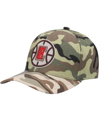 Men's Mitchell & Ness Camo La Clippers Woodland Desert Snapback Hat