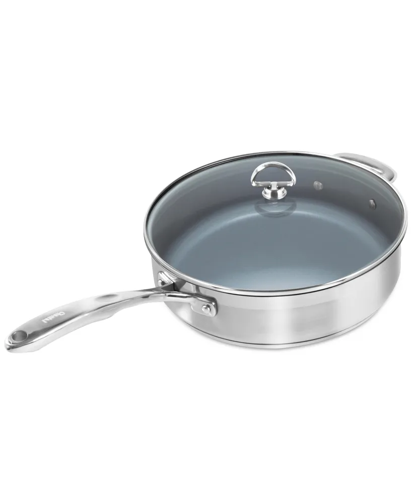 Chantal Induction 21 Steel 5-Qt. Saute Skillet with Ceramic Coating & Glass Lid