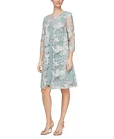 Alex Evenings Embroidered Jacket Dress