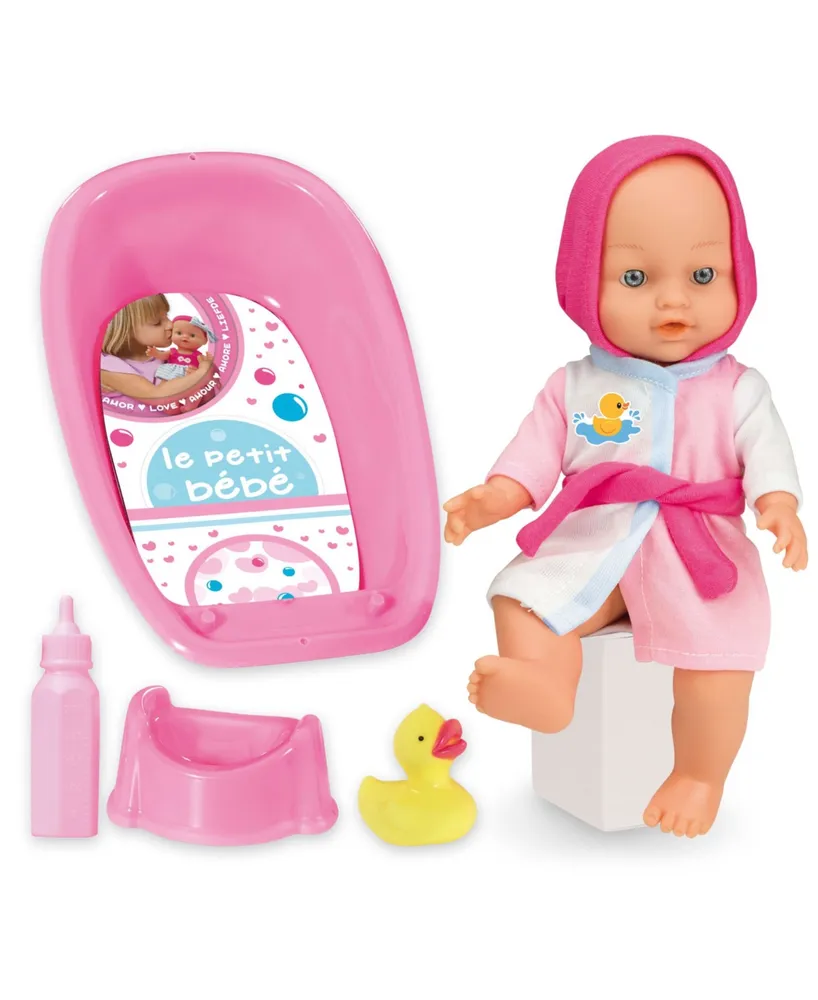 Loko Toys Le Petite Baby Doll Bath Time and Potty Play Set, 5 Piece