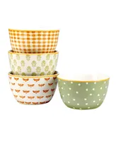 Certified International Sunflowers Forever Ice Cream Bowl, Set of 4