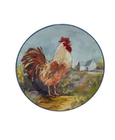 Certified International Rooster Meadow Dinner Plate, Set of 4