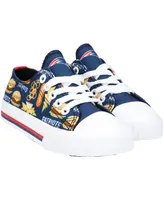 Youth Boys and Girls Foco New England Patriots Food Print Low Top Canvas Sneakers