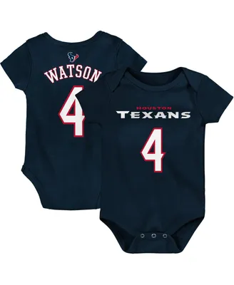 Unisex Newborn Infant Deshaun Watson Navy Houston Texans Mainliner Name Number Bodysuit