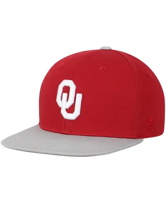 Big Boys Top of the World Crimson Oklahoma Sooners Maverick Snapback Adjustable Hat