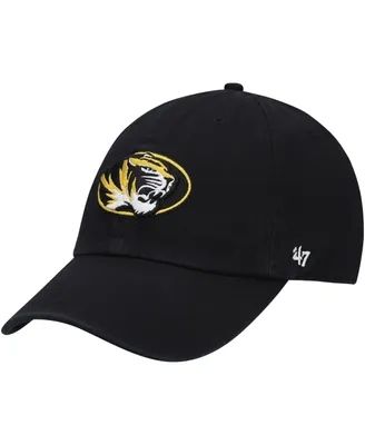 Men's '47 Black Missouri Tigers Clean Up Logo Adjustable Hat