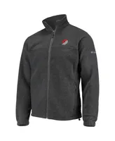 Men's Columbia Portland Trail Blazers Heathered Charcoal Flanker Full-Zip Jacket