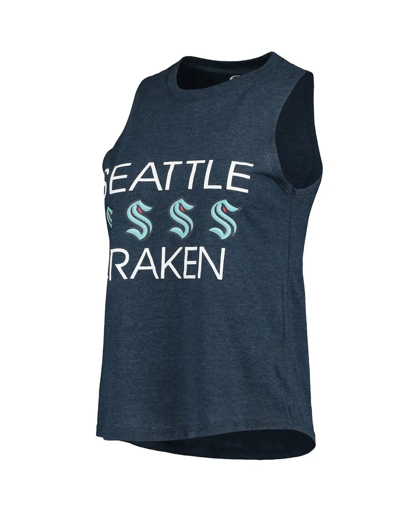 Women's Concepts Sport Deep Sea Blue, Gray Seattle Kraken Meter Tank Top and Pants Sleep Set