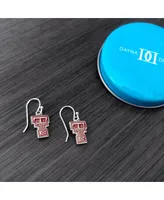 Women's Dayna Designs Texas Tech Red Raiders Silver-Tone Enamel Dangle Earrings - Silver