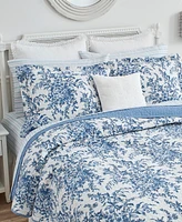 Laura Ashley Bedford Cotton Reversible -Pc. Quilt Set