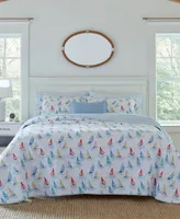 Laura Ashley Ahoy Cotton Reversible Piece Quilt Set