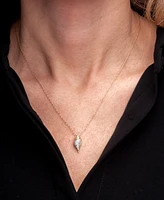 Wrapped Diamond Conch Shell Pendant Necklace (1/6 ct. t.w.) in 10k Gold, 16" + 2" extender, Created for Macy's