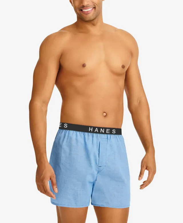 Hanes Men's Ultimate ComfortFlex Fit 4-Pk. Moisture-Wicking Long-Leg Boxer  Briefs