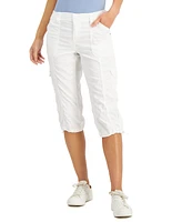 Style & Co Petite Mid Rise Bungee-Hem Capri Pants, Created for Macy's