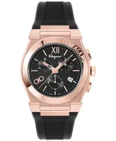Salvatore Ferragamo Men's Swiss Chronograph Vega Silicone Strap Watch 42mm