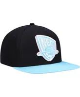 Men's Mitchell & Ness Black, Light Blue New Jersey Nets Pastel Snapback Hat