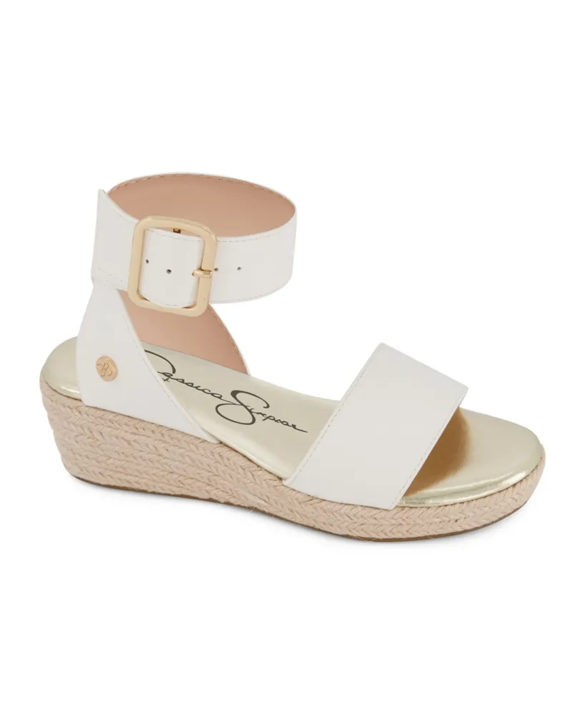 Jessica Simpson Little and Big Girls Asha Cuff Wedge Open Toe Sandals