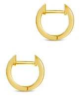 Cubic Zirconia Baguette Micro Hoop Earrings