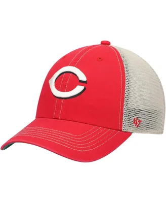 Men's Red Cincinnati Reds Trawler Clean Up Trucker Snapback Hat