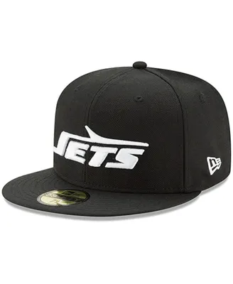 Men's Black New York Jets Classic Logo Omaha 59FIFTY Fitted Hat