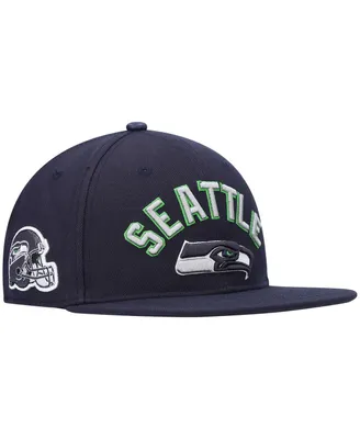 Men's Pro Standard College Navy Seattle Seahawks Stacked Snapback Hat