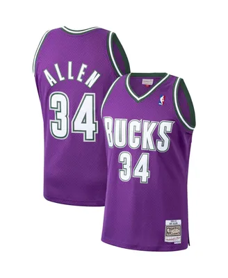 Men's Ray Allen Purple Milwaukee Bucks Hardwood Classics 2000-01 Swingman Jersey