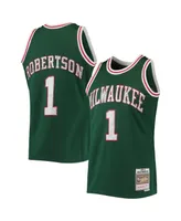 Men's Oscar Robertson Green Milwaukee Bucks 1970-71 Hardwood Classics 75th Anniversary Diamond Swingman Jersey