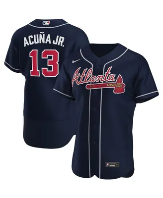 Men's Atlanta Braves Ronald Acuna Jr. Nike Navy Alternate Authentic Player  Jersey