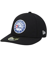 Men's Black Philadelphia 76ers Team Low Profile 59FIFTY Fitted Hat