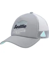 Women's Gray, White Seattle Kraken Foam Trucker Snapback Hat