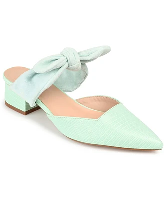 Journee Collection Women's Melora Bow Detail Slip On Mules