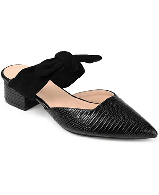 Journee Collection Women's Melora Bow Detail Slip On Mules