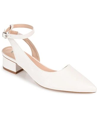 Journee Collection Women's Keefa Ankle Strap Slingback Heels