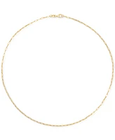 Paperclip Link 18" Chain Necklace in 14k Gold