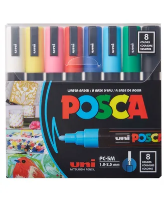 Posca 8-Color Paint Marker Set, Pc