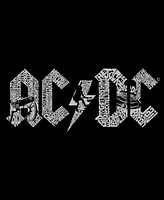 Women's Long Sleeve Word Art Acdc T-shirt