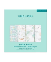 aden by aden + anais Baby Boys or Baby Girls Swaddle Blankets, Pack of 4