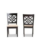 Nicolette Modern and Contemporary Wood Dining Chair Set, 2 Piece