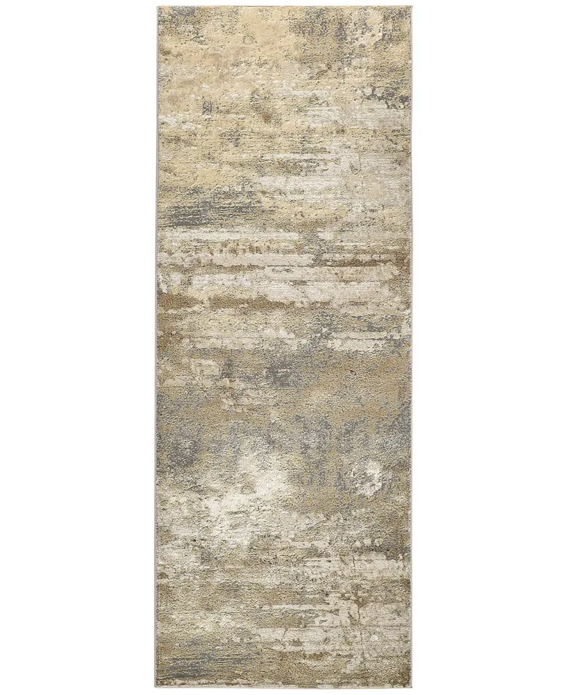 Feizy Aura R3567 2'10" x 7'10" Runner Area Rug - Beige, Gold