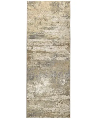 Feizy Aura R3567 2'10" x 7'10" Runner Area Rug - Beige, Gold