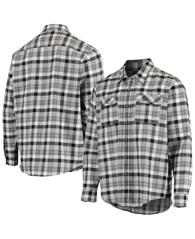 Women's Antigua Navy/Gray Dallas Cowboys Ease Flannel Button-Up Long Sleeve  Shirt