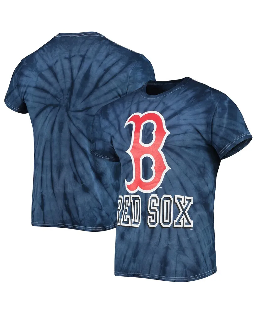 Men's Stitches Navy Boston Red Sox Spider Tie-Dye T-Shirt