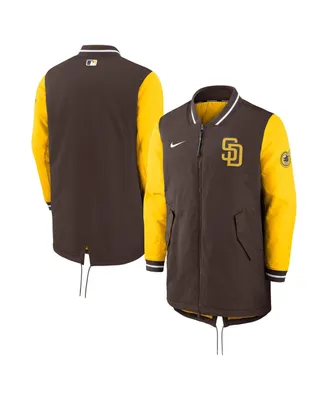 Men's Nike Brown San Diego Padres Authentic Collection Dugout Performance Full-Zip Jacket