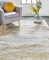 Feizy Aura R3735 1'8" x 2'10" Area Rug - Beige, Gold