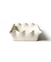 Coton Colors Signature White Ruffle Casserole