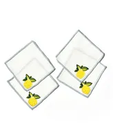 Coton Colors Lemon Citrus Cocktail Napkins, Set of 4