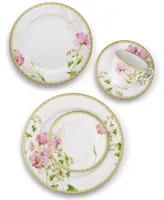 Noritake Poppy Place Setting, Set of 5 - White, Pink, Gold